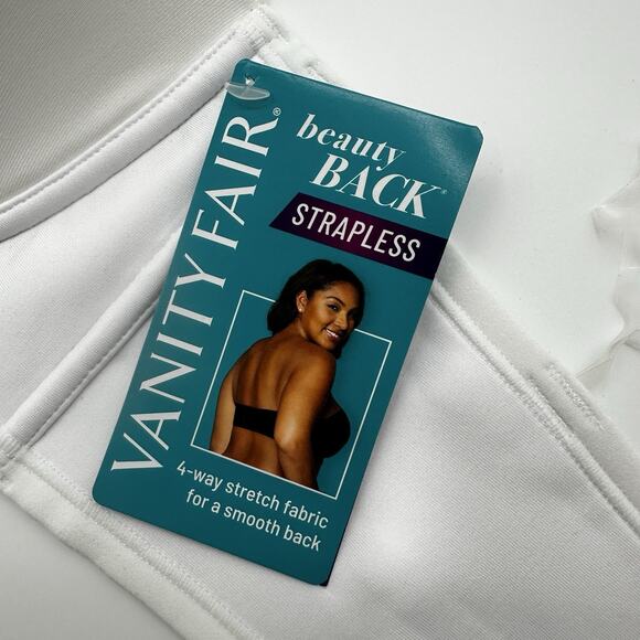 Vanity Fair 40D Beauty Back Strapless Convertible Bra 74380 White NWT $50 - Picture 2 of 7